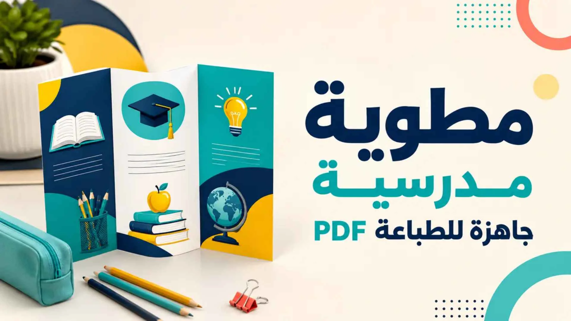 مطوية مدرسية جاهزة للطباعة PDF: دليلك لاختيار النموذج المناسب