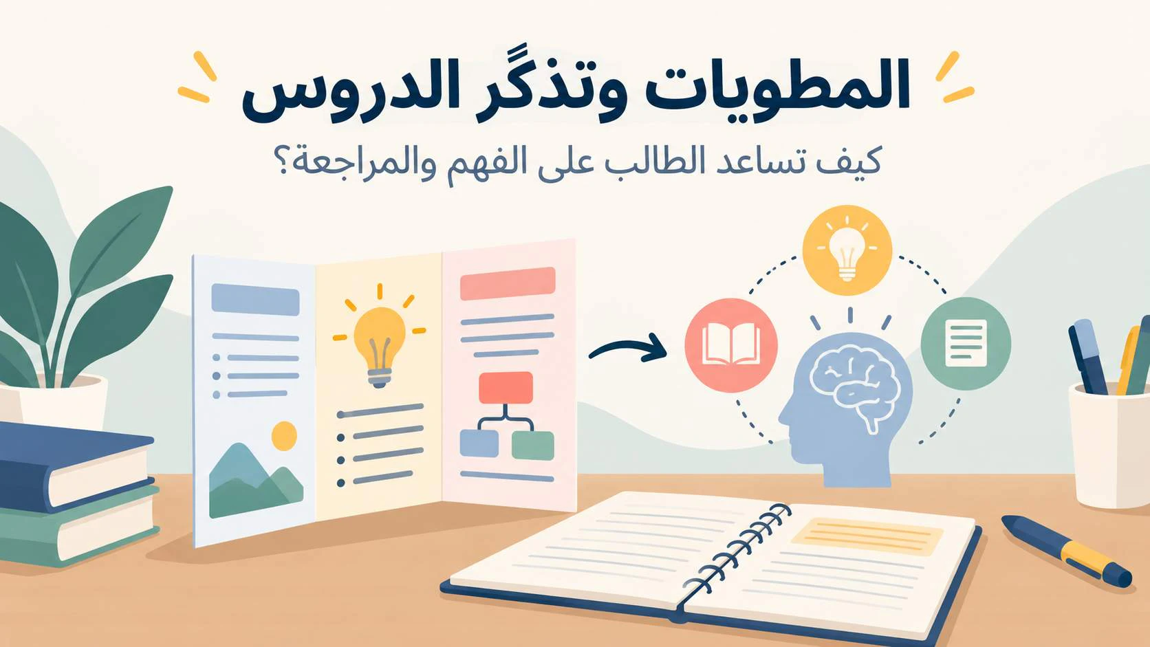من الورقة إلى الفكرة: كيف تساعد المطويات الطلاب على تذكّر الدروس بفاعلية؟